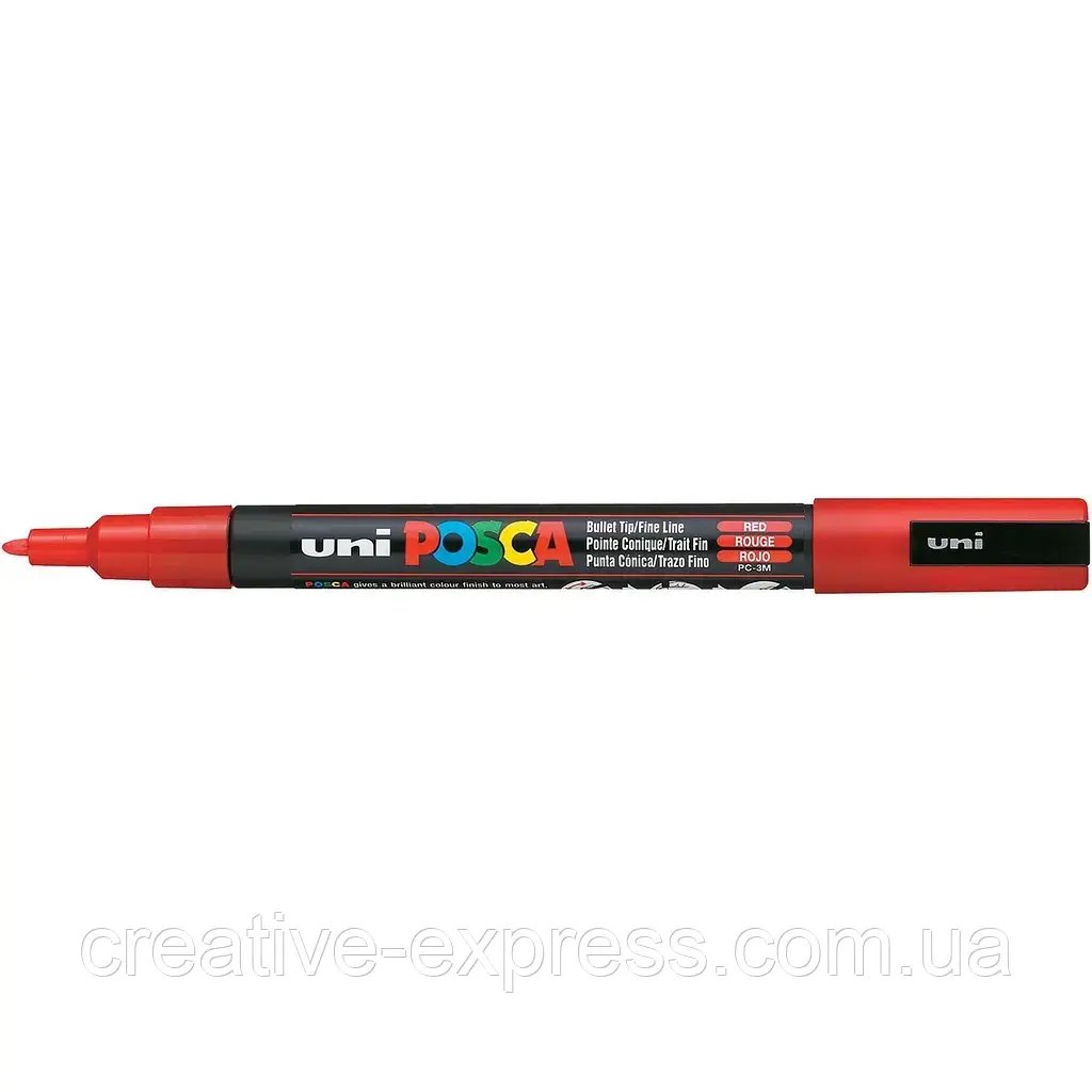 Маркер uni POSCA 0.9-1.3мм, червоний